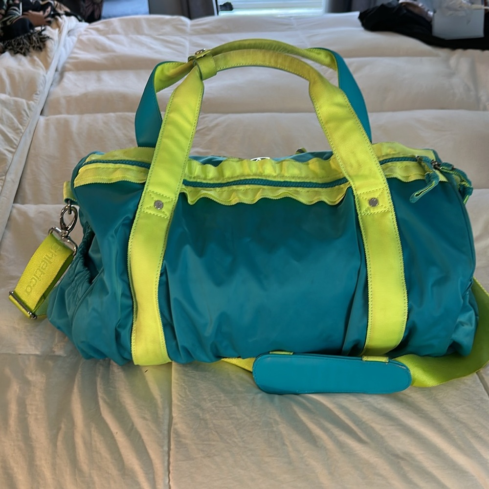 Ivivva by Lululemon Teal and Neon Yellow Travel/Tote  Bag - Picture 8 of 14